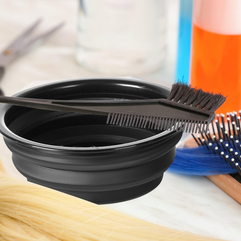 Arcjunys Hair Dye Kit Hair Dye Brush and Bowl Set Hair Coloring Kit Hair Dye Tools Hair Bleach Kit with Hair Dye Brush Hair Color Bowl Hairclips Ear Cover for Salon Bleaching and Highlighting 7 Pcs - Image 4